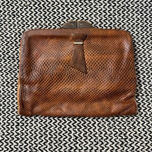 Vintage 1930’s Art Deco Snakeskin Clutch Purse
